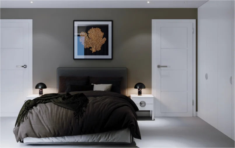 This image depicts the bedroom of the Horizon project.